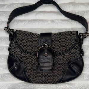 Coach Black and Gray Shoulder Bag